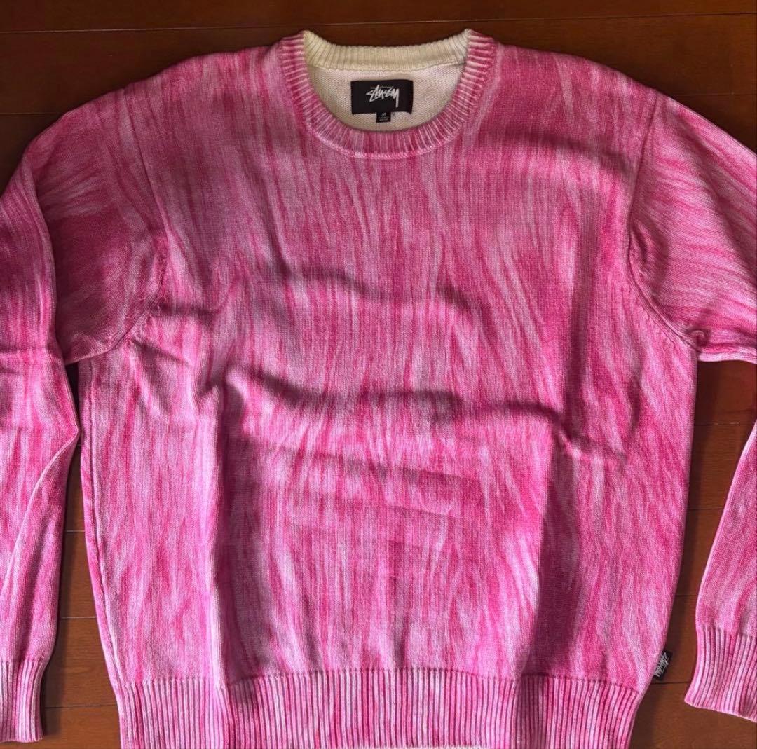 トップス STUSSY printed fur sweater