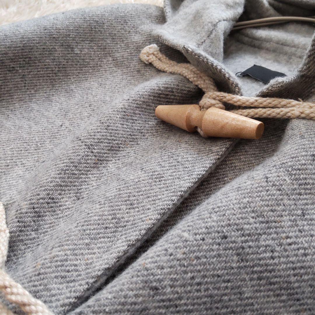 美品 21AW スタイリング シルク混 リバーウールロングダッフルコート グレー