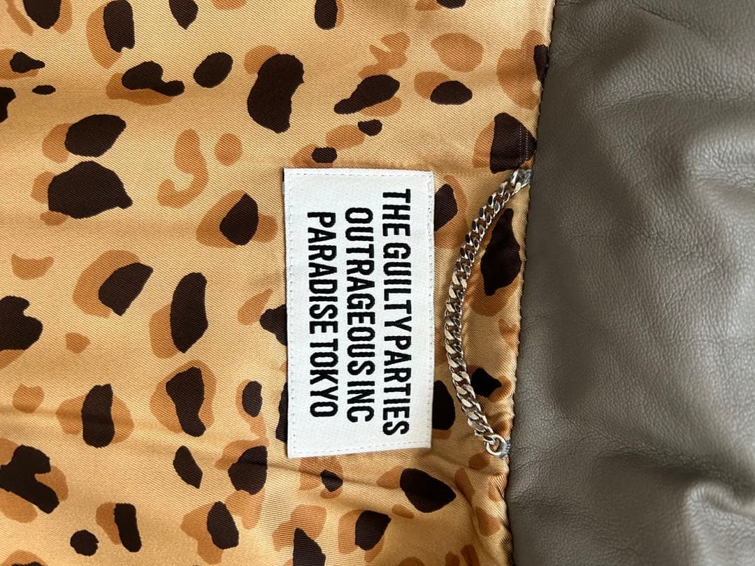 ジャケット・アウター WACKO MARIA LEATHER DOWN JACKET