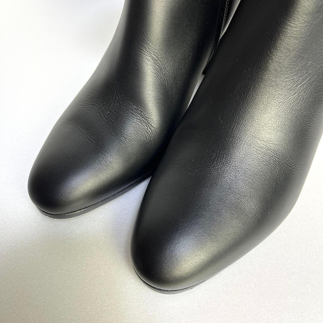 36.5 エルメス サンジェルマン ショートブーツ　黒 レザー　23.5