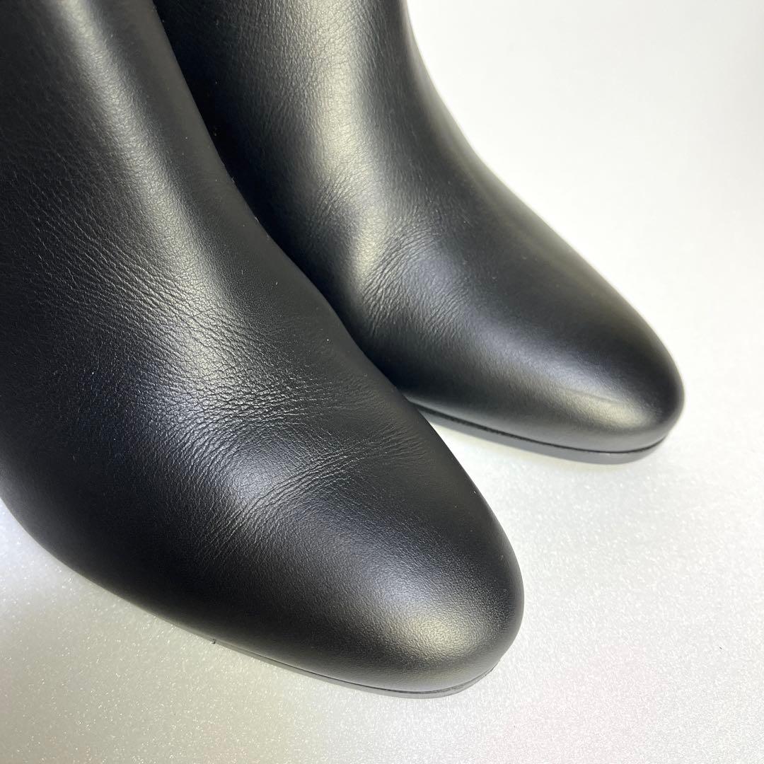 36.5 エルメス サンジェルマン ショートブーツ　黒 レザー　23.5