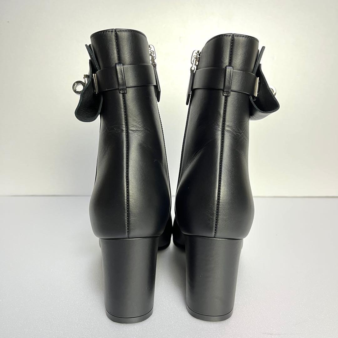 36.5 エルメス サンジェルマン ショートブーツ　黒 レザー　23.5