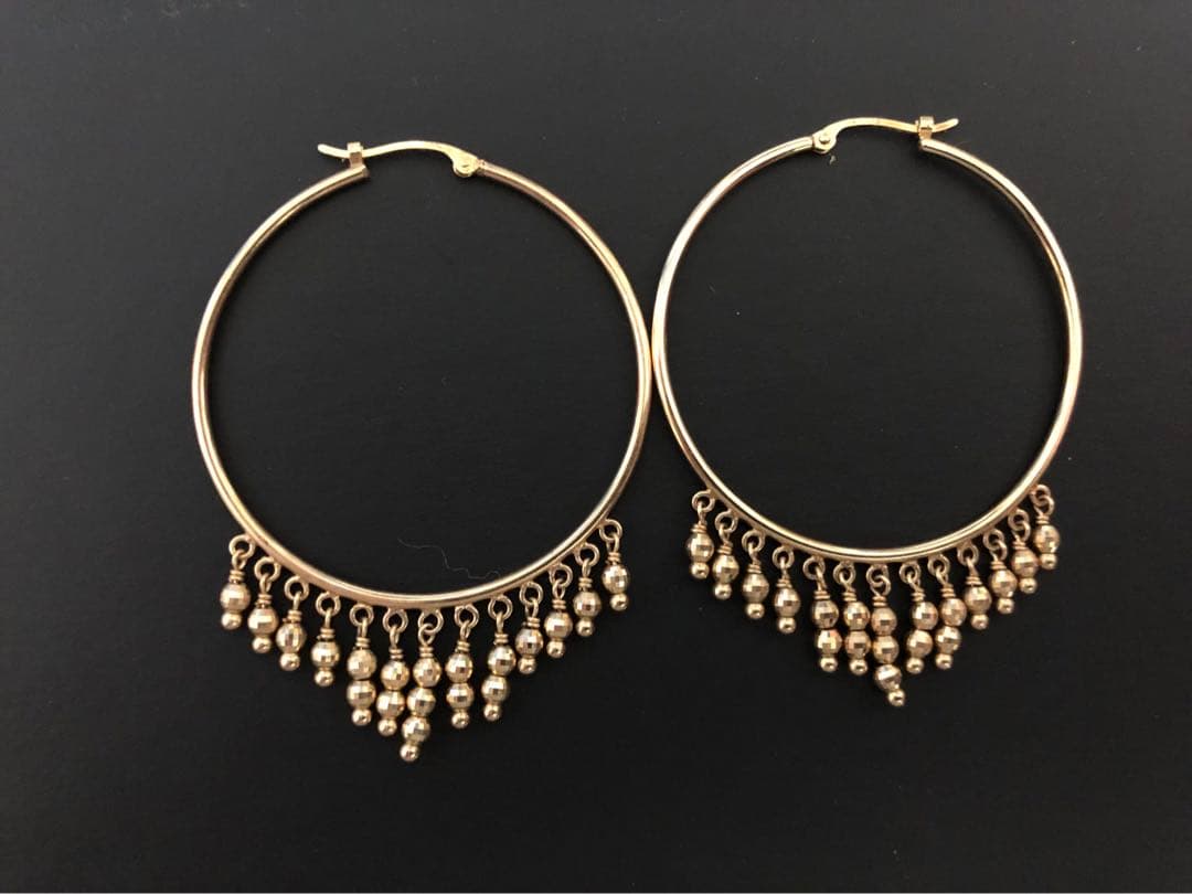 COCOSHNIK ココシュニック　K10 YG/WG フープピアス