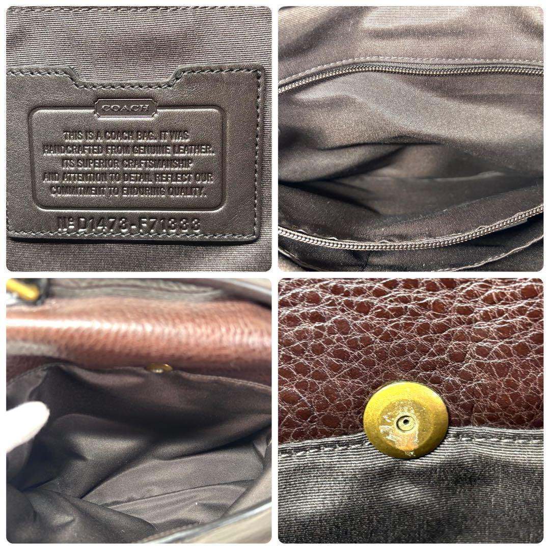 コーチ F71333 ショルダーバック メッセンジャー レザー ブラウン