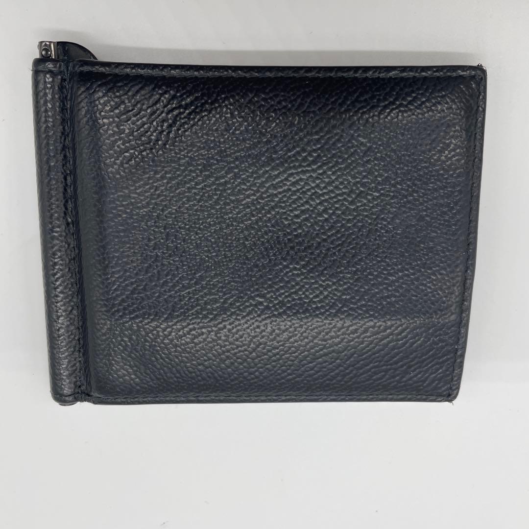 PRADA プラダ マネークリップ 折り財布 ロゴ金具 ブラック ネイビー