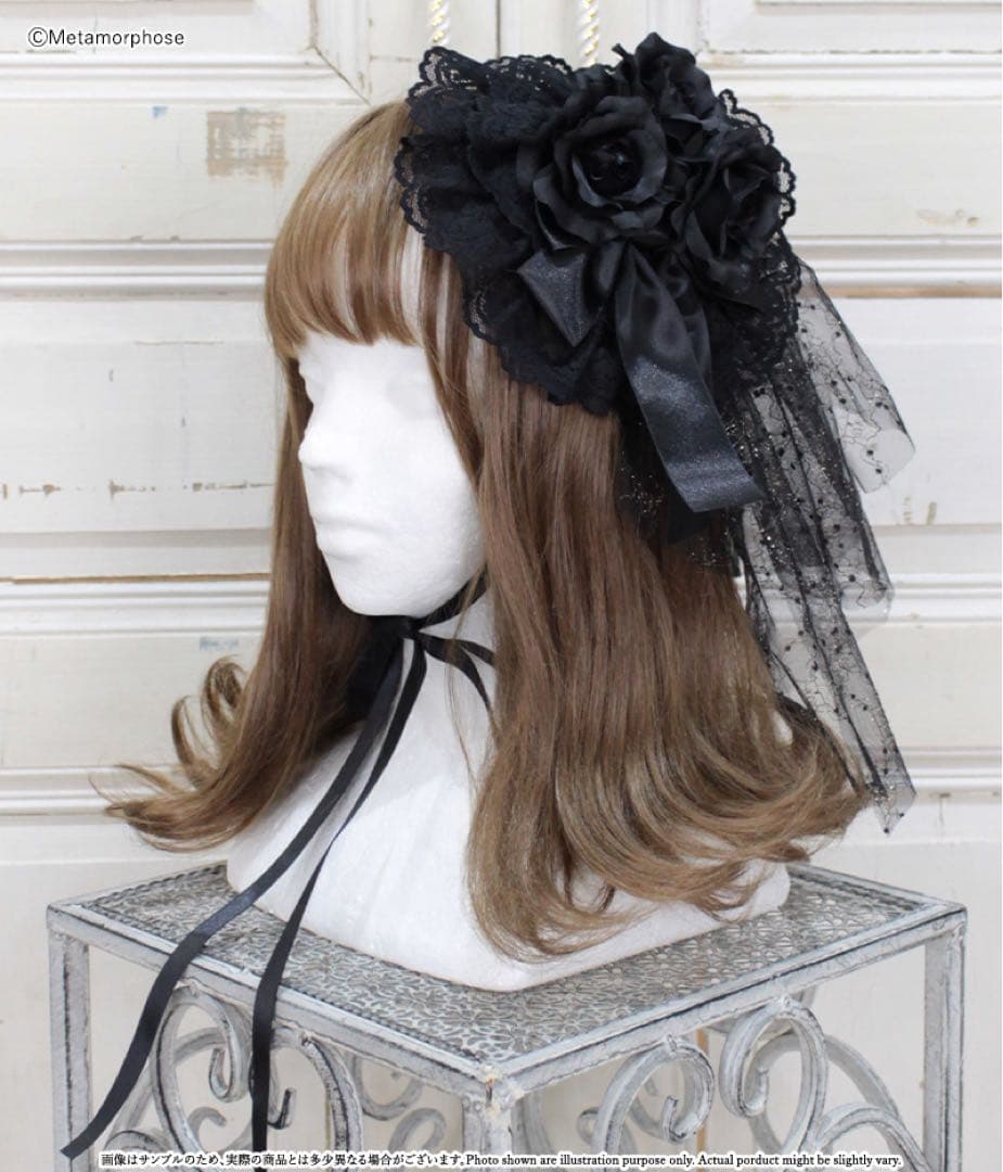 メタモルフォーゼ ローズリボン円形ヘッドドレス