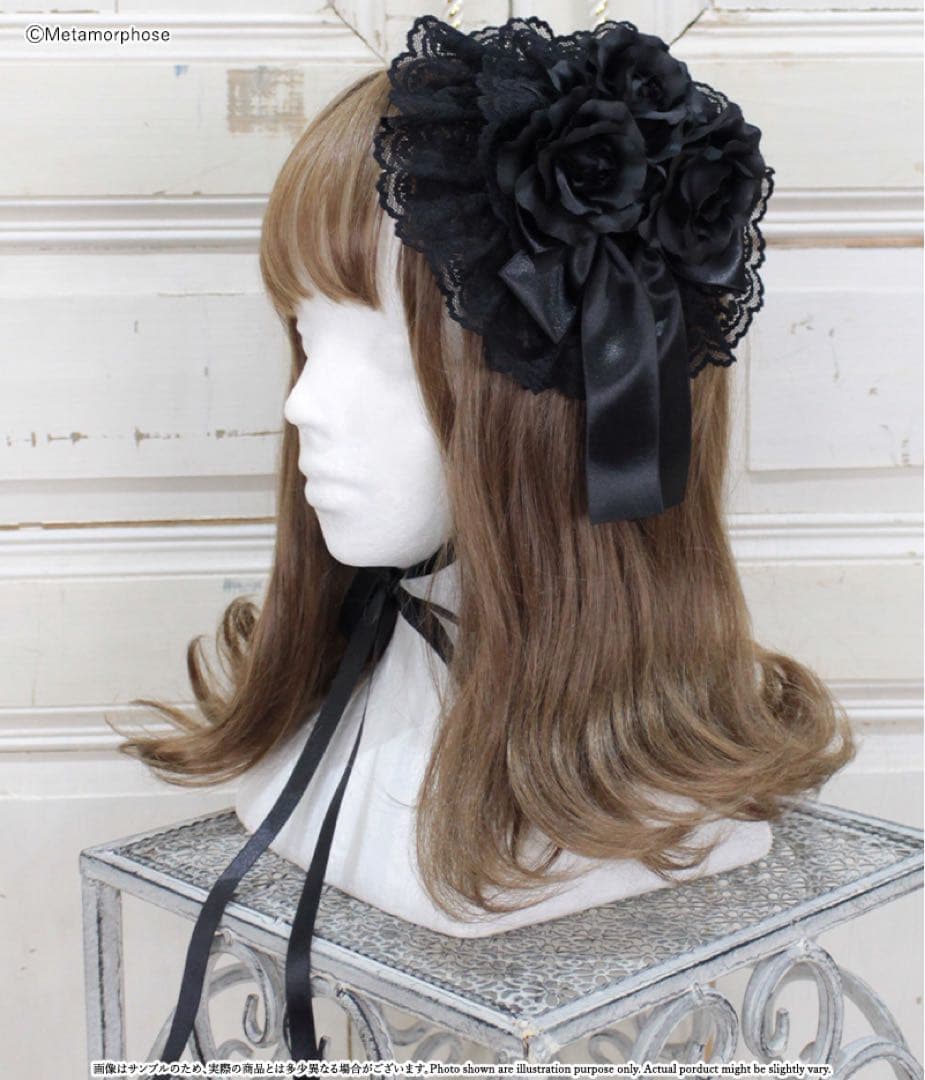 メタモルフォーゼ ローズリボン円形ヘッドドレス