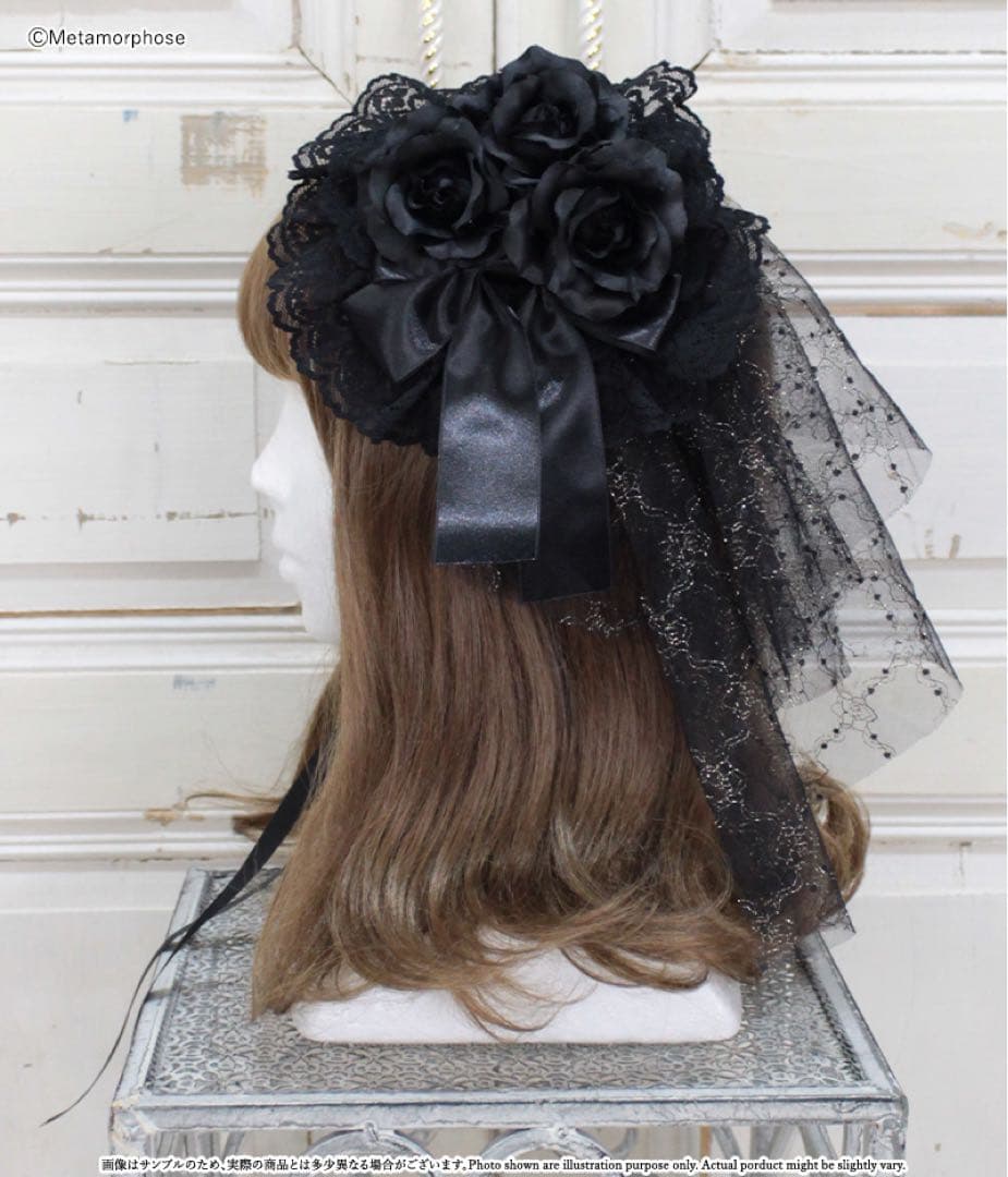 メタモルフォーゼ ローズリボン円形ヘッドドレス