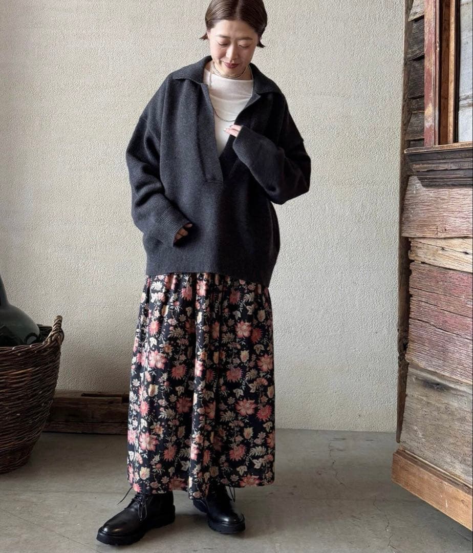 ジャーナルスタンダード ラックス ソイル フラワープリントギャザースカート