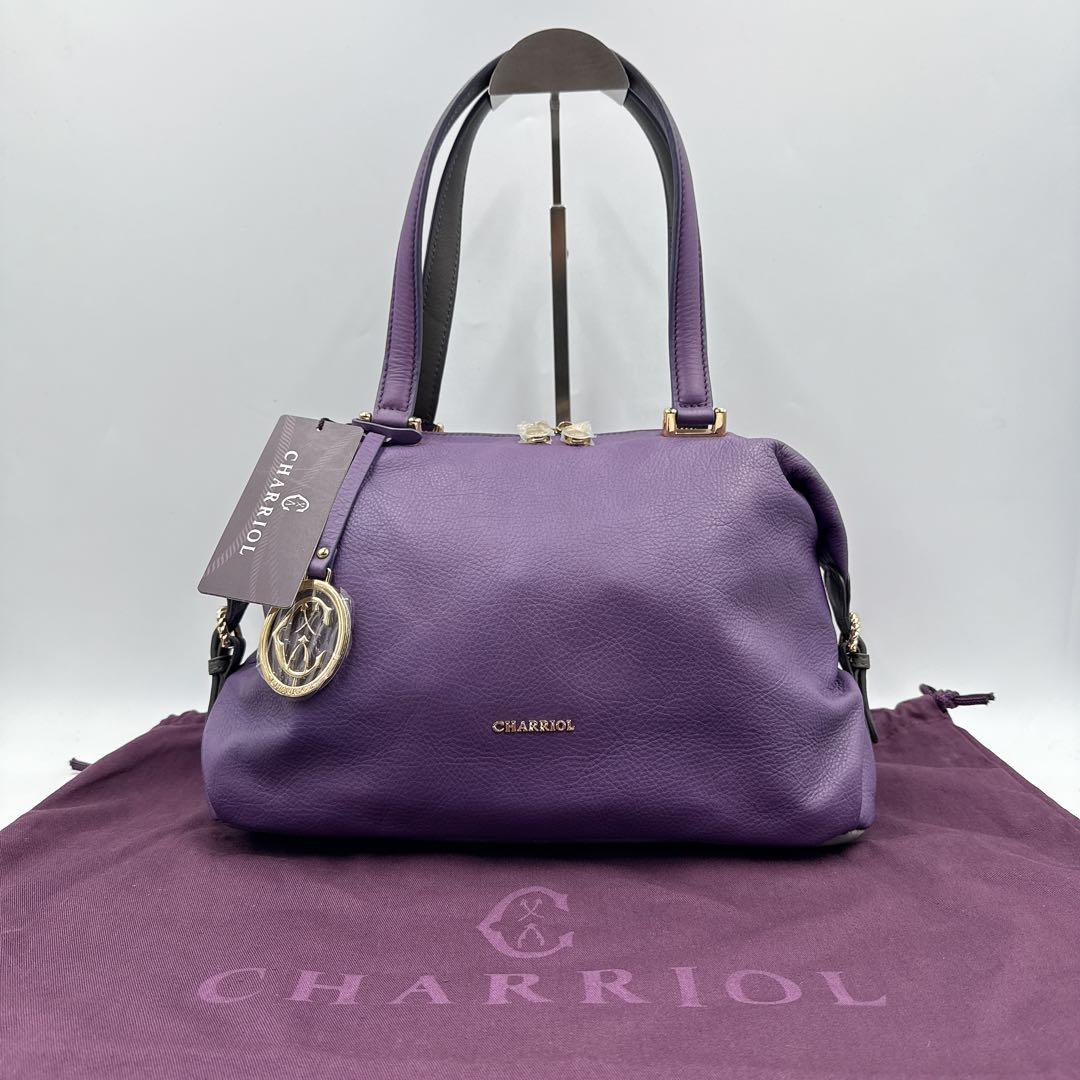 【未使用】CHARRIOL シャリオール ハンドバッグ パープル