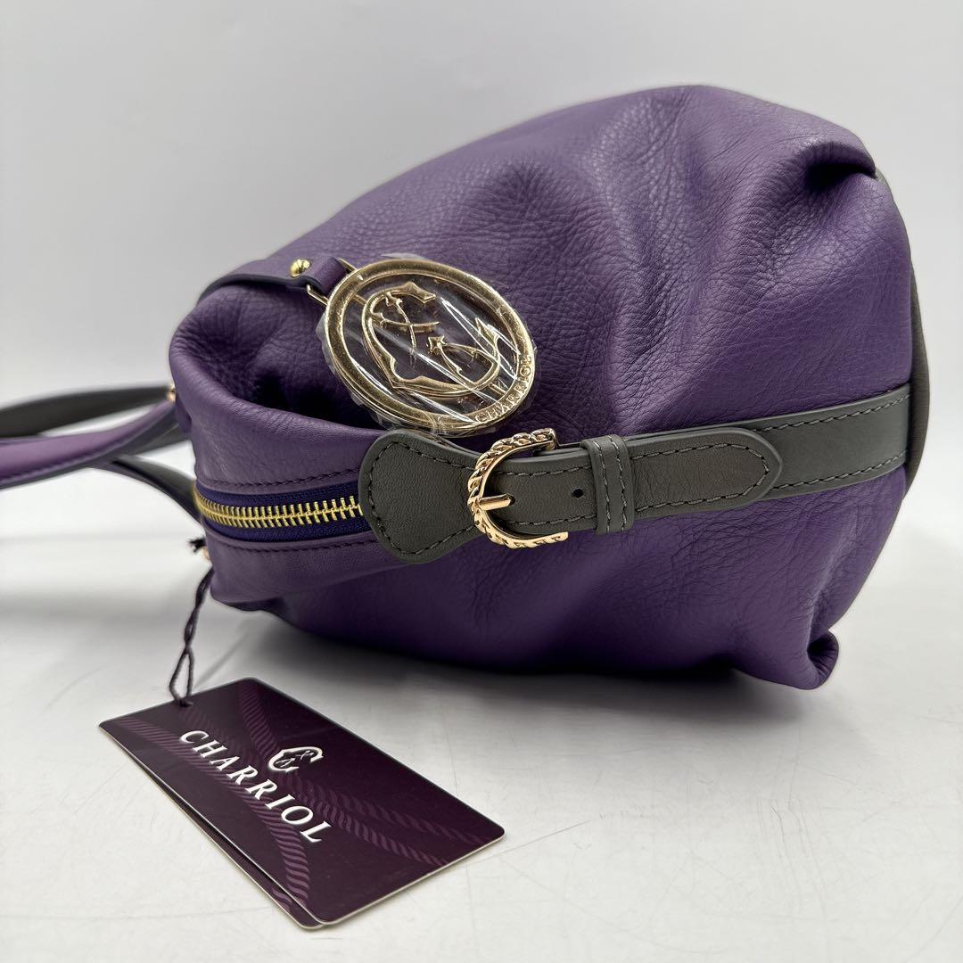 【未使用】CHARRIOL シャリオール ハンドバッグ パープル