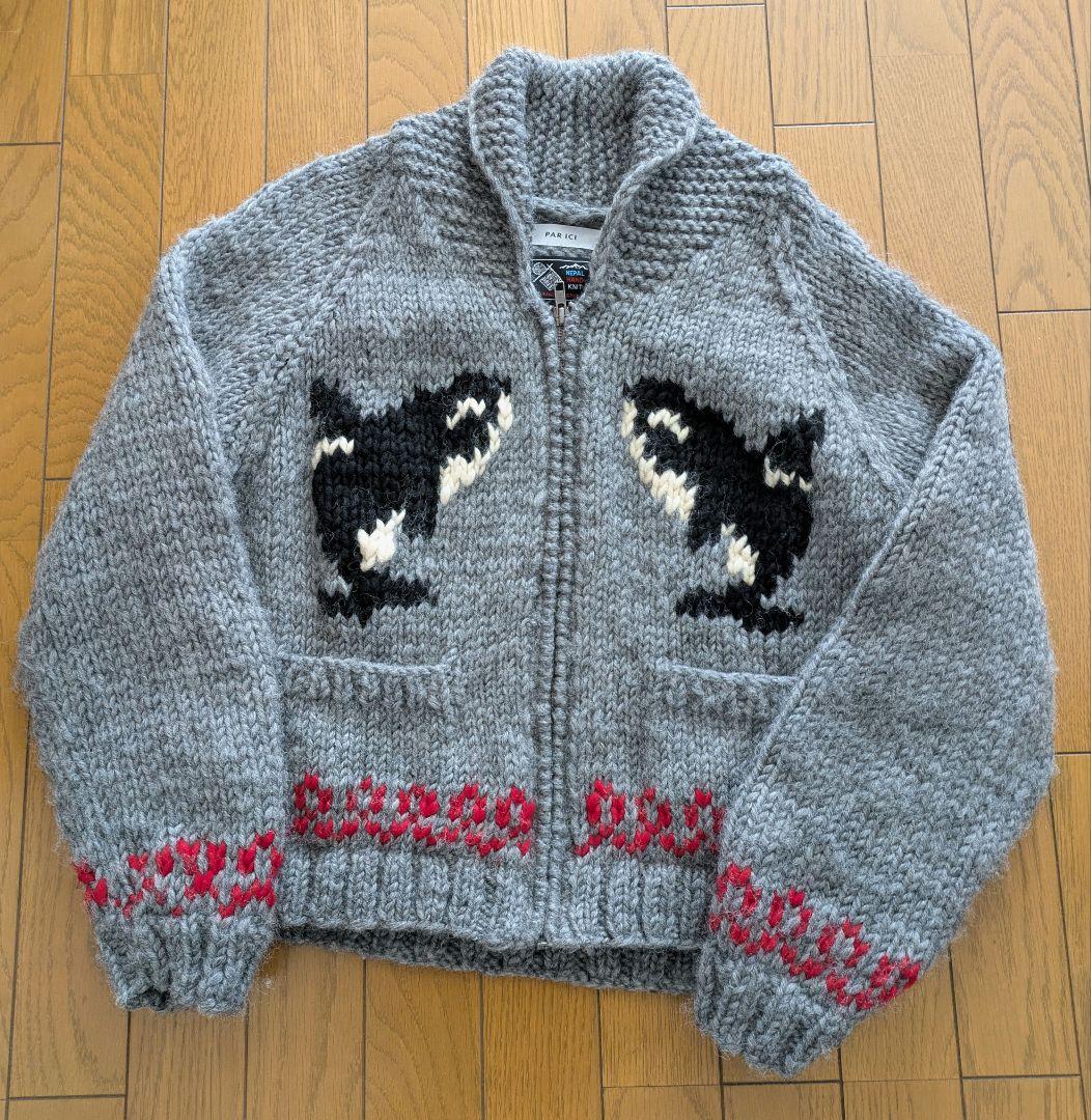 PAR ICI シャチ　カウチンニット