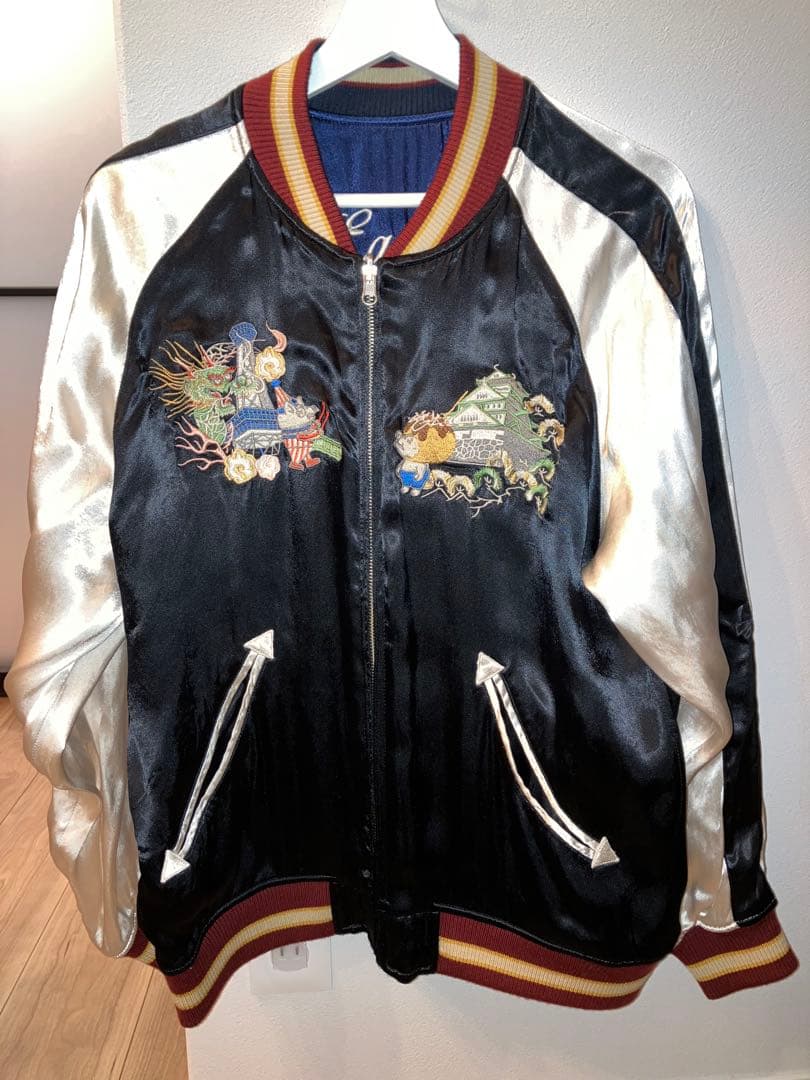 刺繍デザイン スカジャン サテン素材