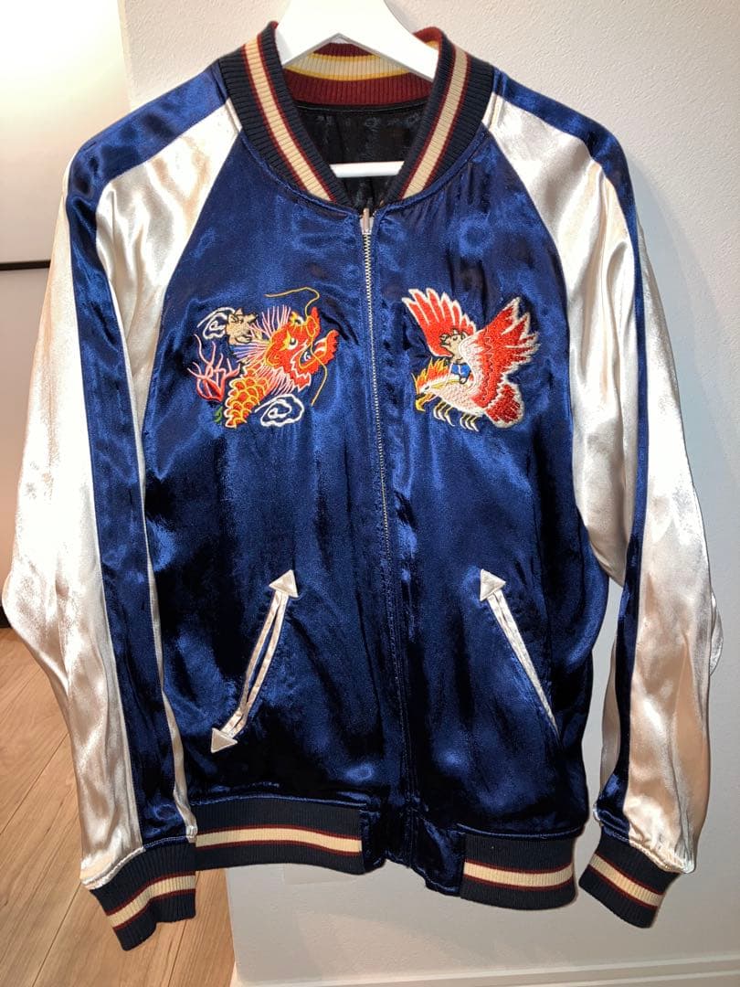 刺繍デザイン スカジャン サテン素材