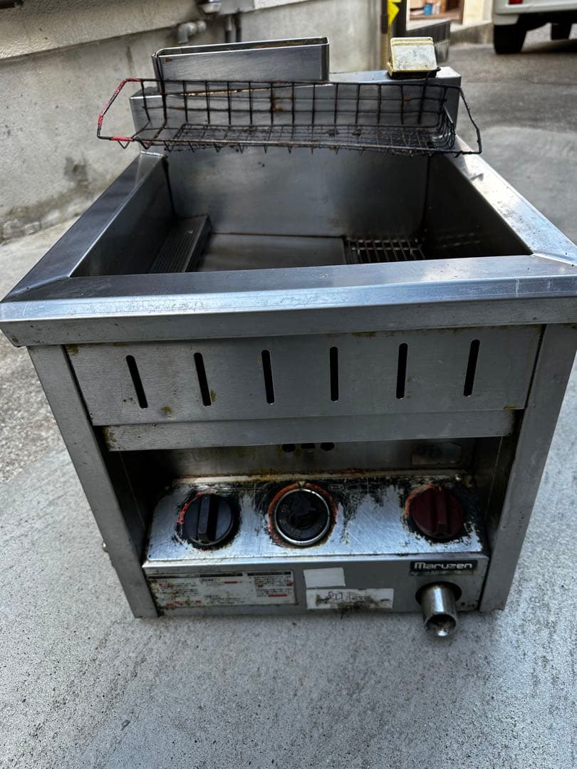 露店やキッチンカーに！ マルゼン12L業務用ガスフライヤーLPガス用