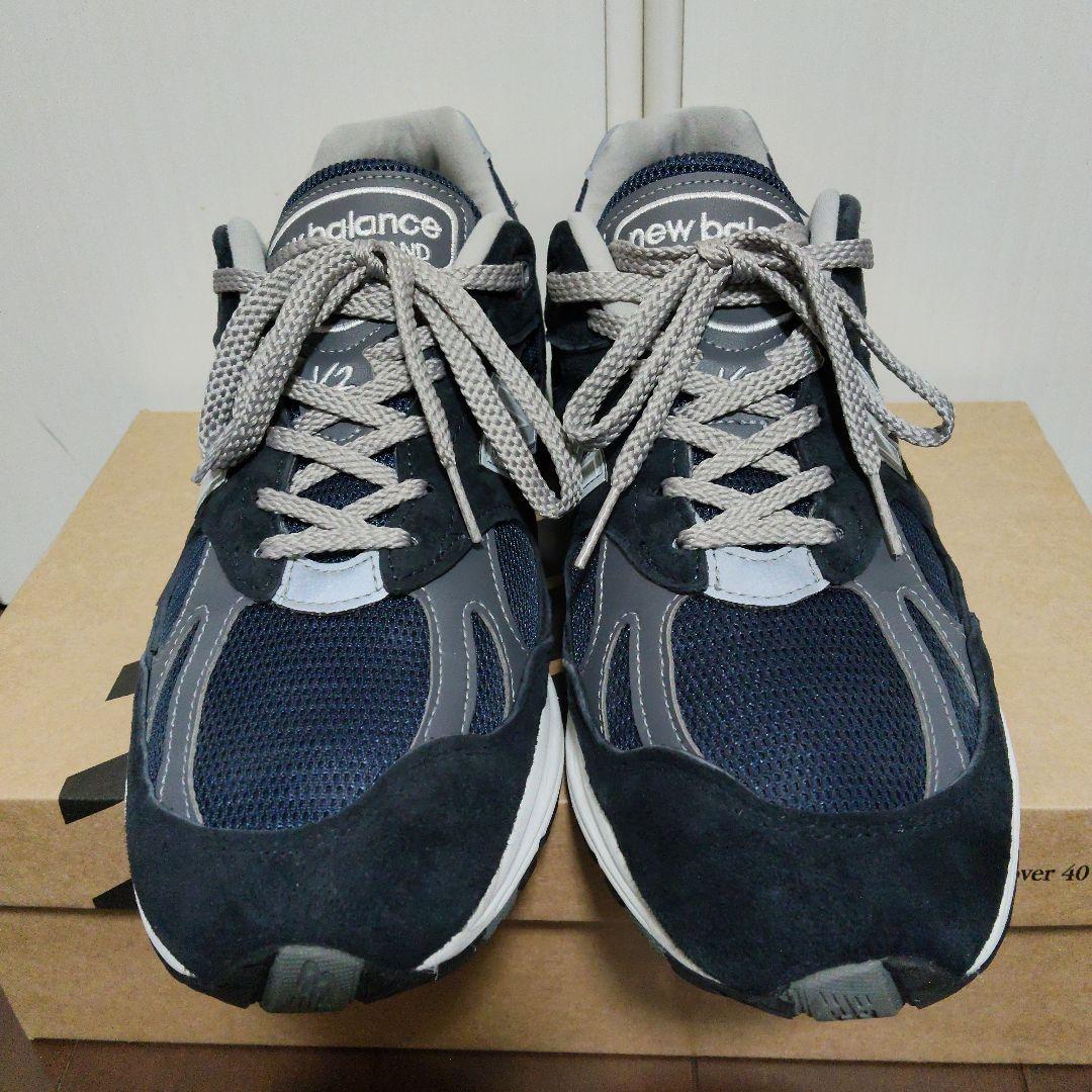 【美品】New Balance 991v2 ネイビー U991NV2 27.5