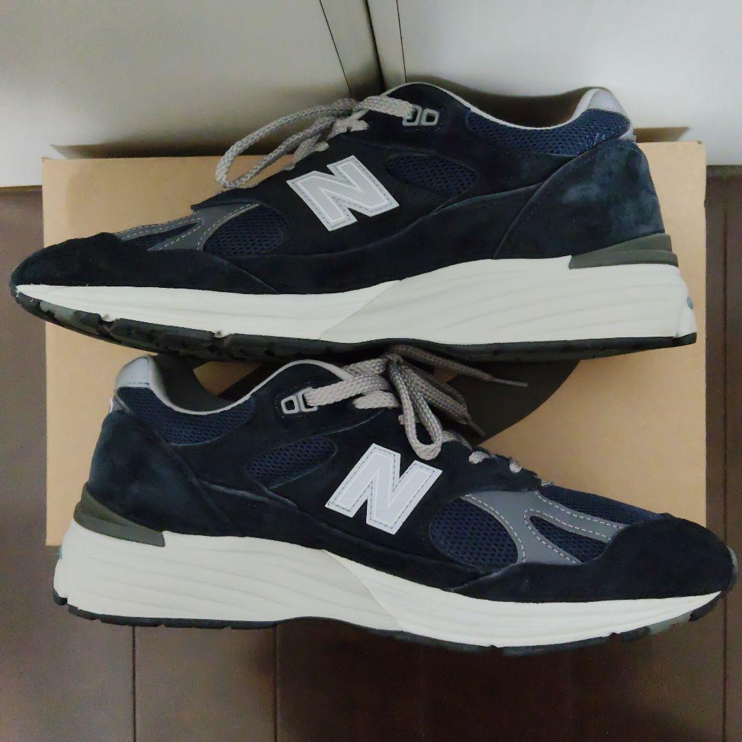【美品】New Balance 991v2 ネイビー U991NV2 27.5