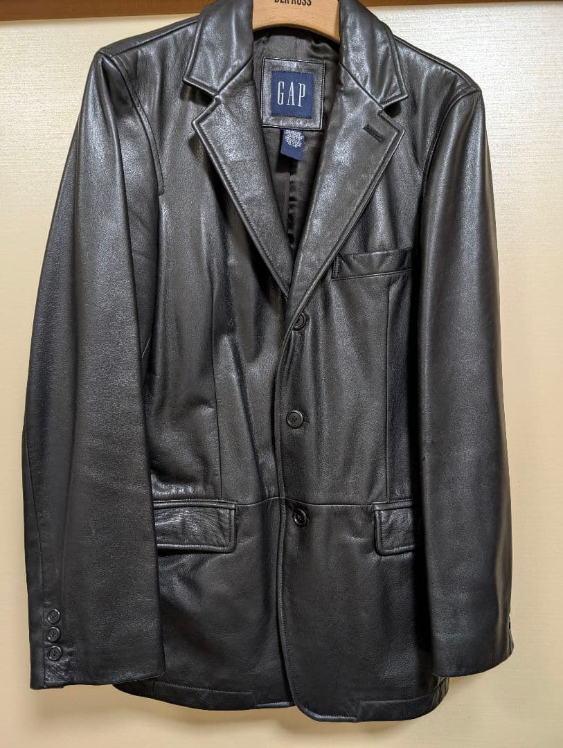 OLD GAP 黒 牛革 レザージャケット Vintage