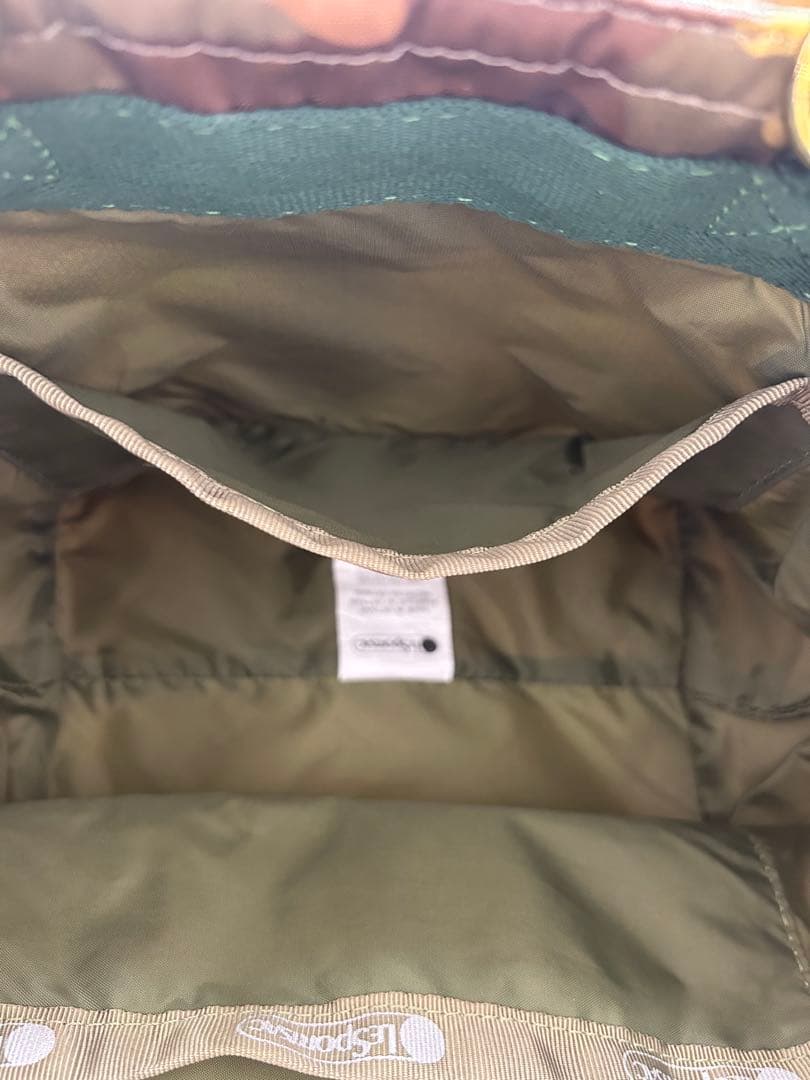 LeSportsac 迷彩柄 バンブーハンドル Sサイズ