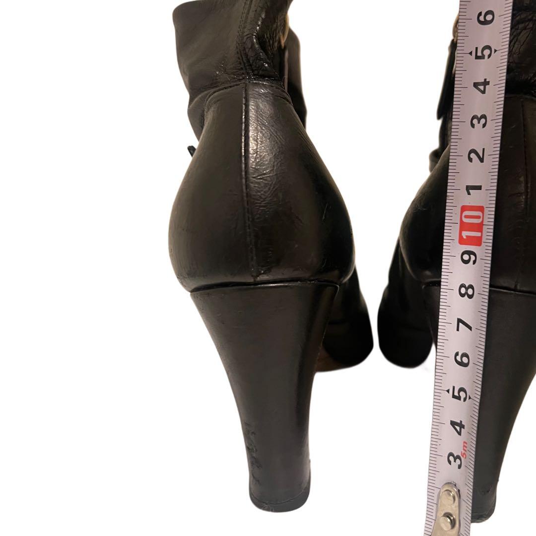 へ*可様 シャネルショートブーツ 黒