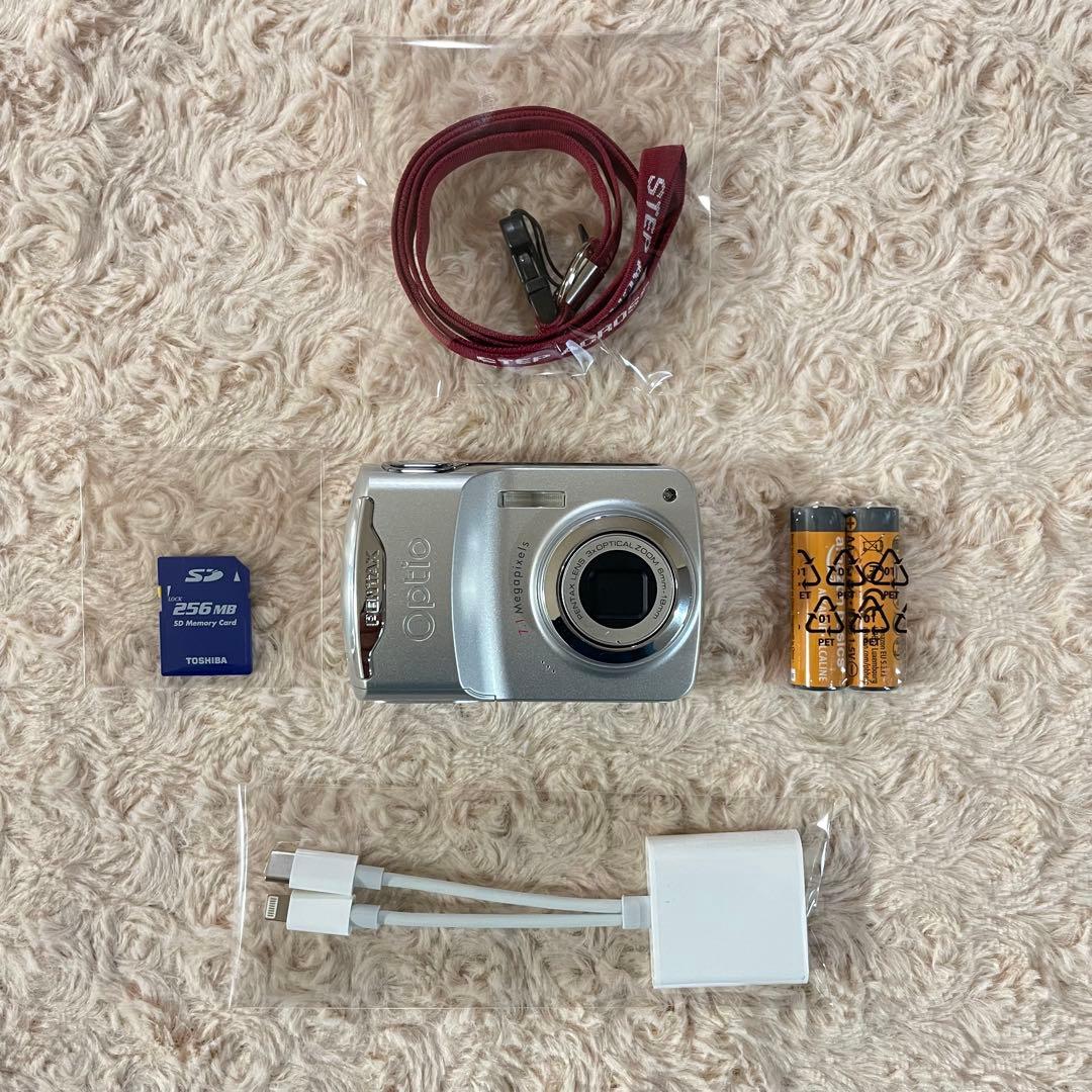 スマホ転送OK✨PENTAX Optio E30✨動作確認済 単三電池 可愛い♪
