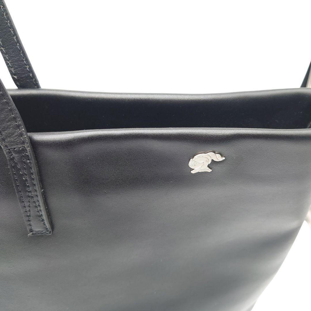 ラブレス　LOVELESS　レザー　トートバッグ　　ストライプ　黒　ナイト　騎士