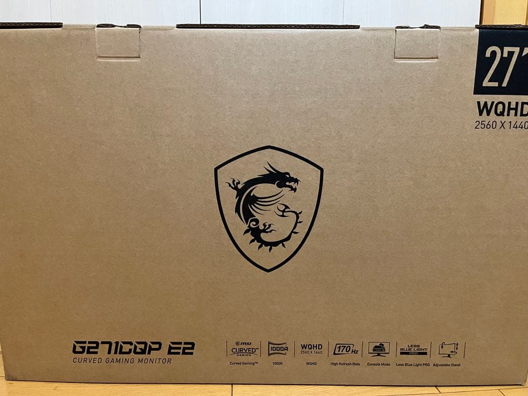 美品 MSI 湾曲ゲーミングモニター G271CQP E2 27インチ WQHD