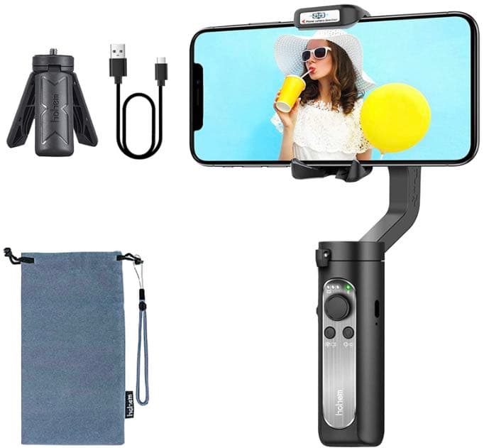 スマホジンバル スタビライザー 3軸 片手持ちジンバル折畳み式 操作簡単259g