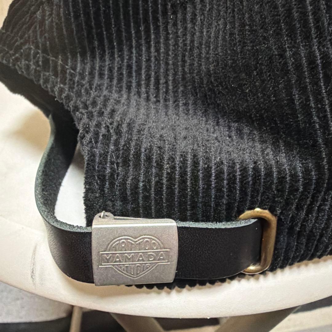 太郎　タトゥースタジオヤマダ　刺繍ロゴ　コーデュロイキャップ