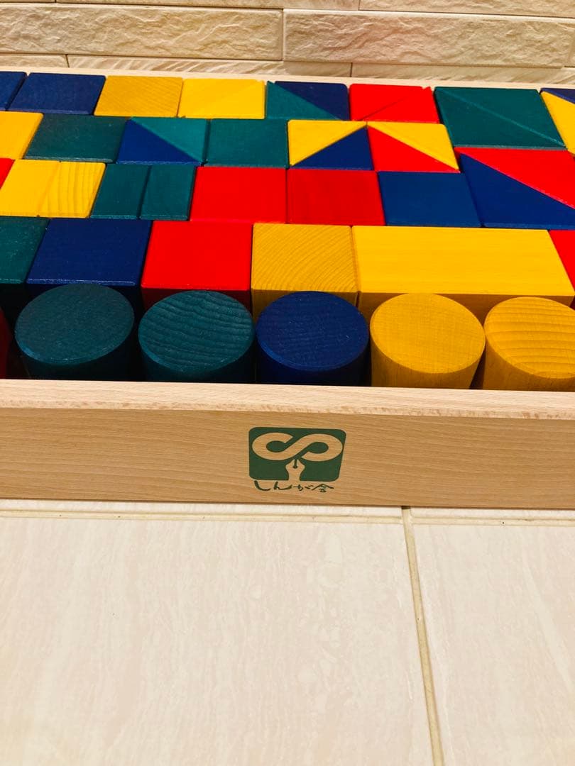 超美品　伸芽会 教材つみきTSUMIKI 木製ブロック