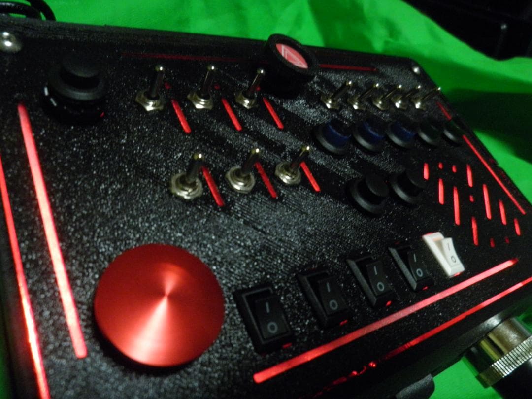 【PC-USB】 ETS2 等トラックシムユーザー向け 36入力ボタンボックス