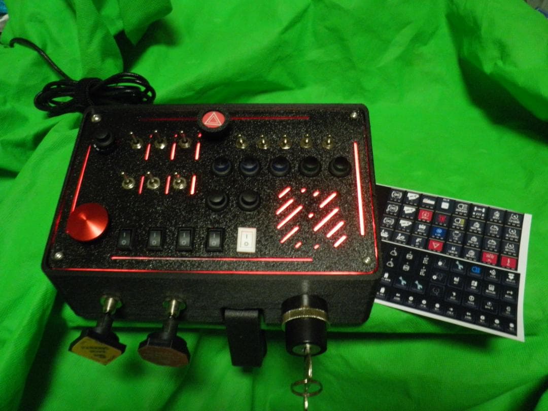 【PC-USB】 ETS2 等トラックシムユーザー向け 36入力ボタンボックス