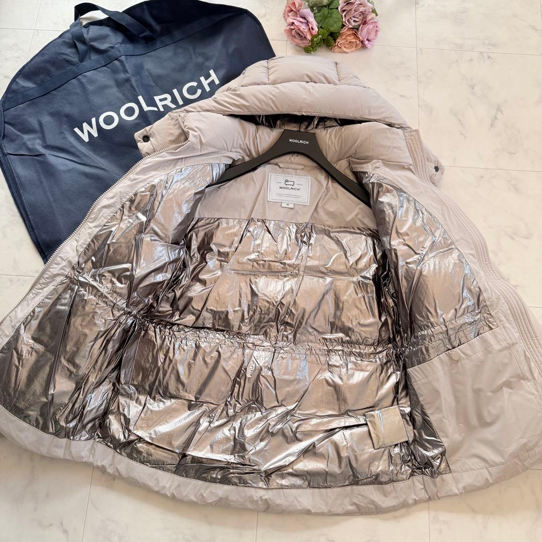 未使用級★WOOLRICH マットストレッチ パファージャケットダウン トープ