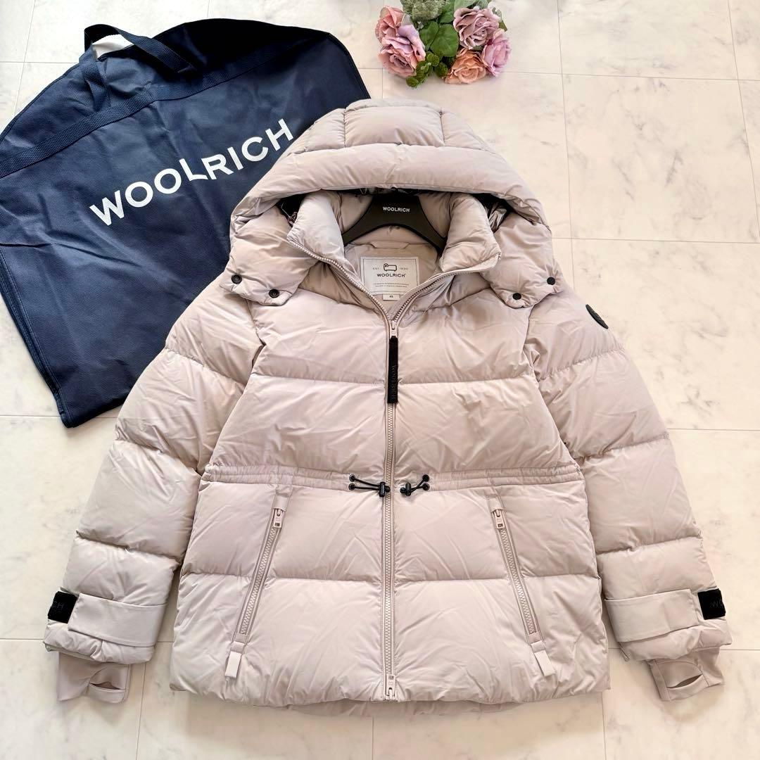 未使用級★WOOLRICH マットストレッチ パファージャケットダウン トープ