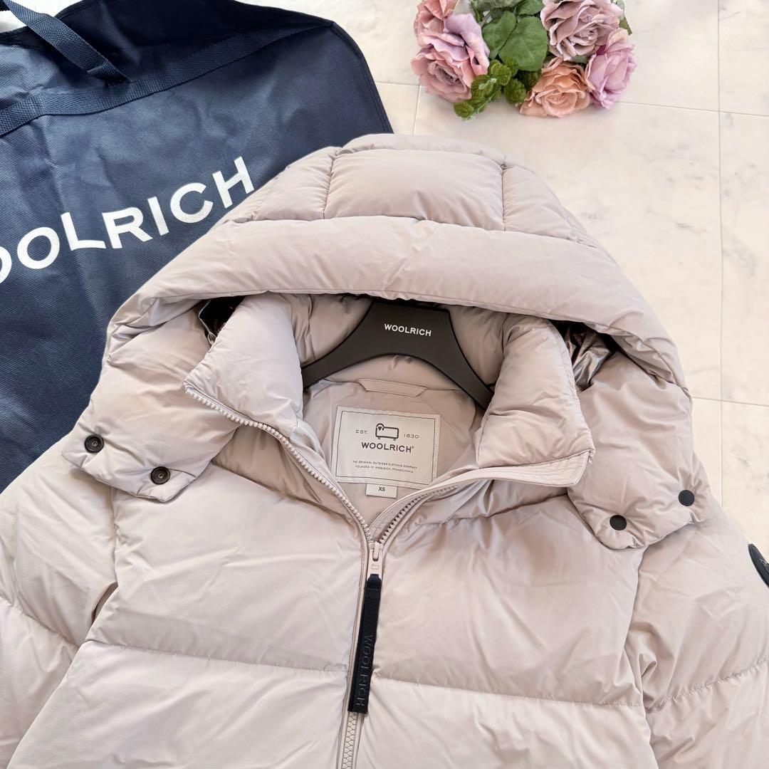 未使用級★WOOLRICH マットストレッチ パファージャケットダウン トープ