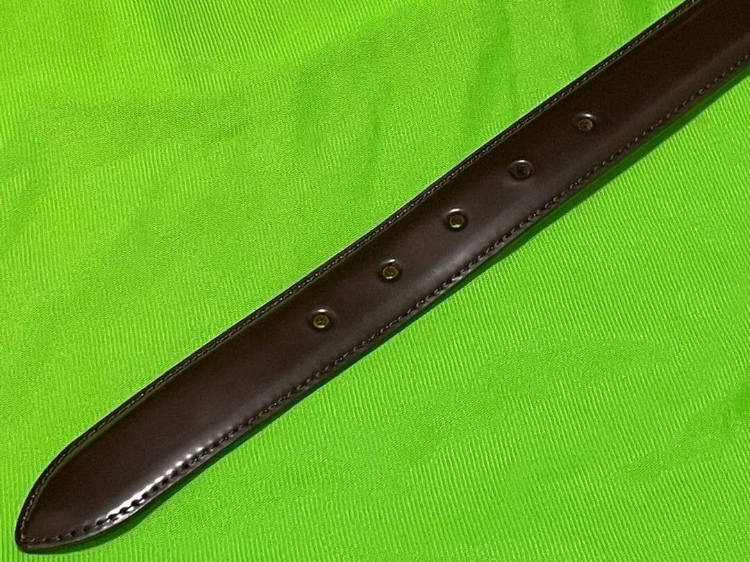 ほぼ新品 コードバンベルト ダークブラウン 日本製