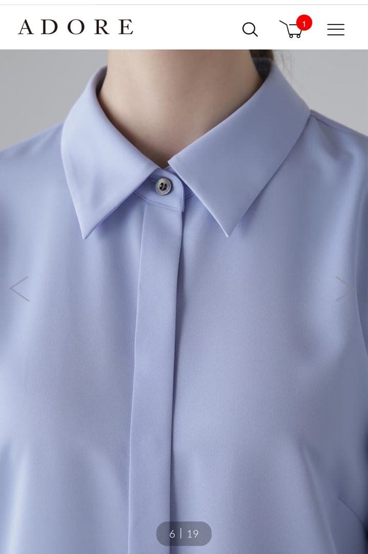 ADORE ライトデシンブラウス水色