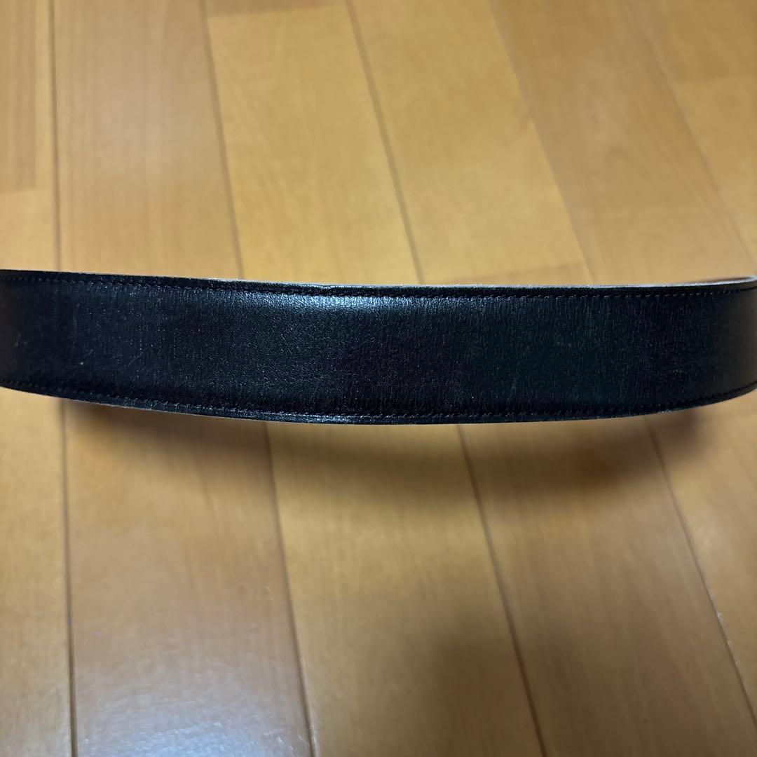 HERMES ブラックレザーベルト