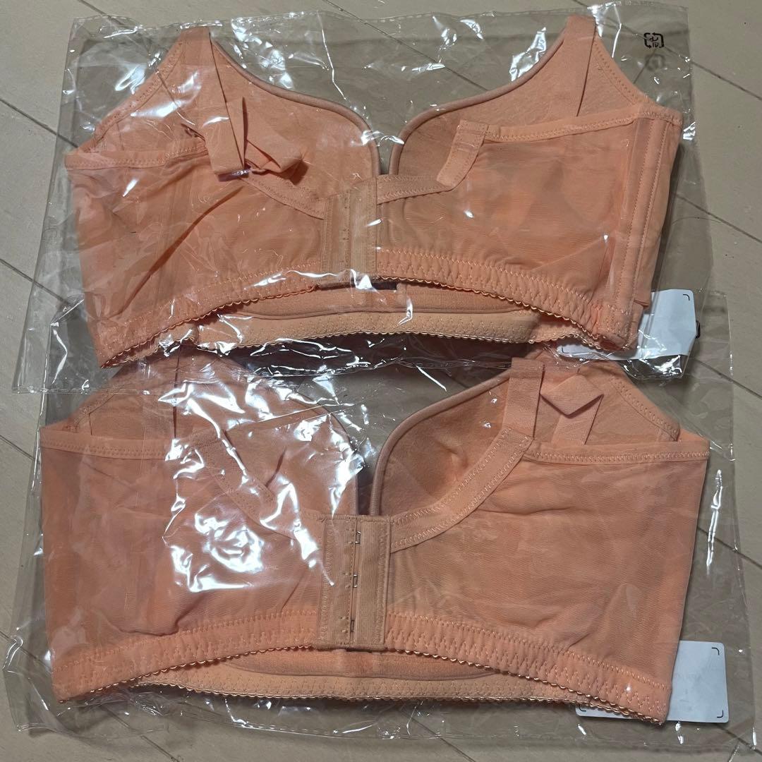 PGブラ ノンワイヤー ピンク Ｌサイズ　2枚セット