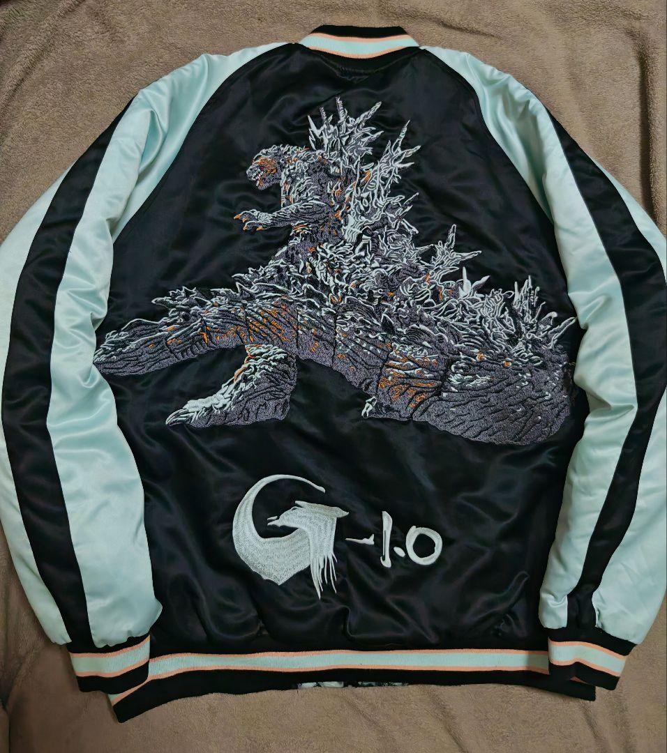 BREEZE ゴジラ 美品 日本限定 スカジャン ２面用 サテン vintage