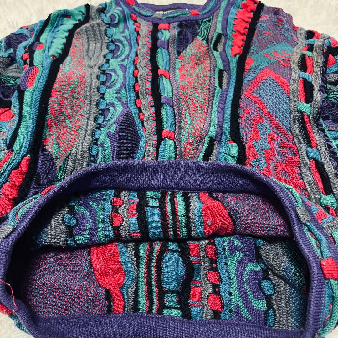 90s 製 TUNDRA 3Dニット セーター COOGI クージー