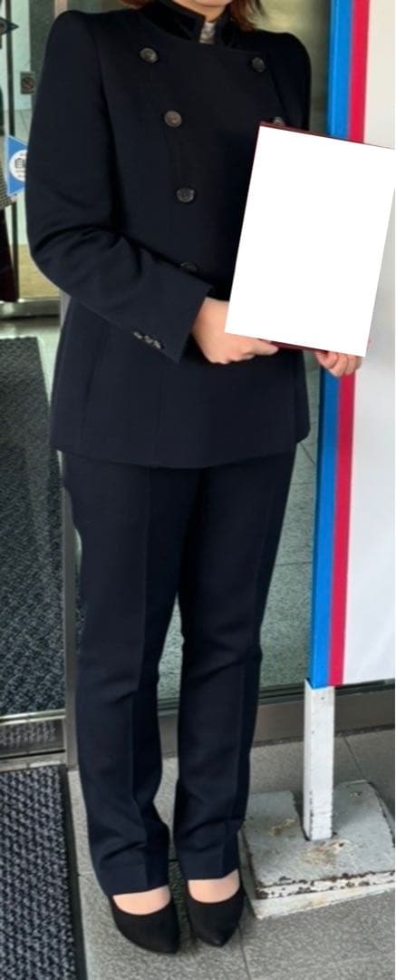 【美品】マックスマーラ ツイル生地 セットアップ 紺 L相当 ジャケット パンツ