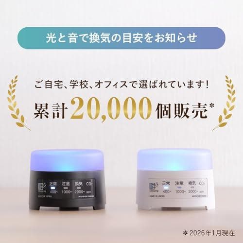 【日本精機】 CO2Lamp CO2センサー 黒 二酸化炭素測定器・濃度計・検A