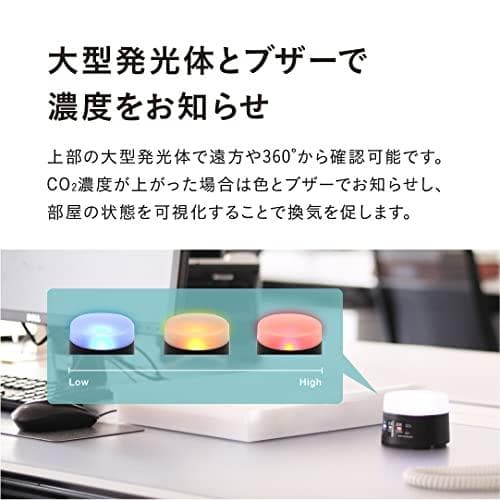 【日本精機】 CO2Lamp CO2センサー 黒 二酸化炭素測定器・濃度計・検A