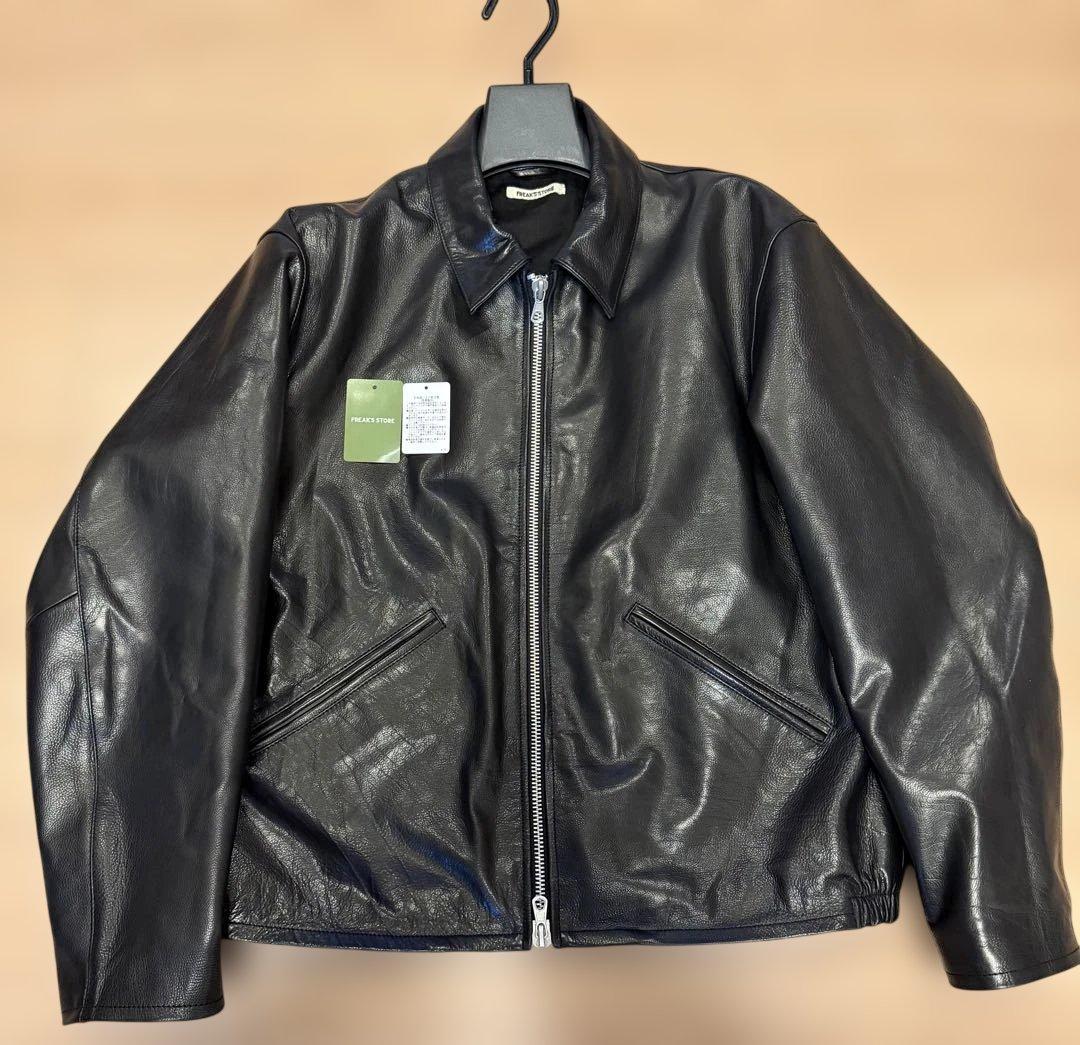 値下完売L画像追加試着のみフリークスストア　シングル ライダースジャケット L