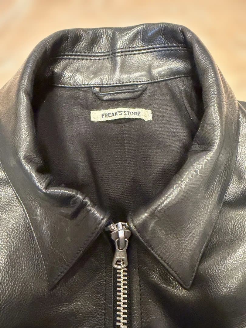 値下完売L画像追加試着のみフリークスストア　シングル ライダースジャケット L