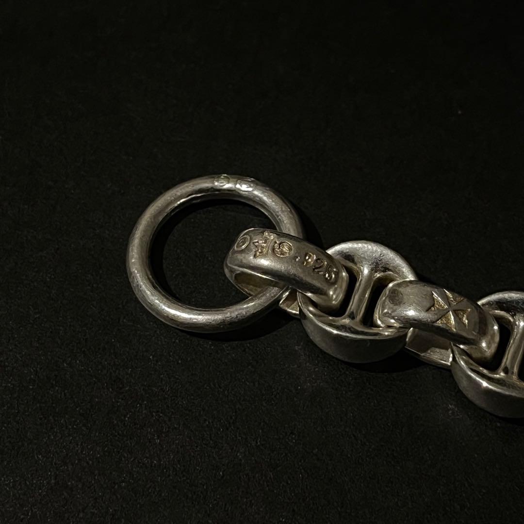 vintage 重厚　ブルドッグチェーン　ブレスレット　シルバー925