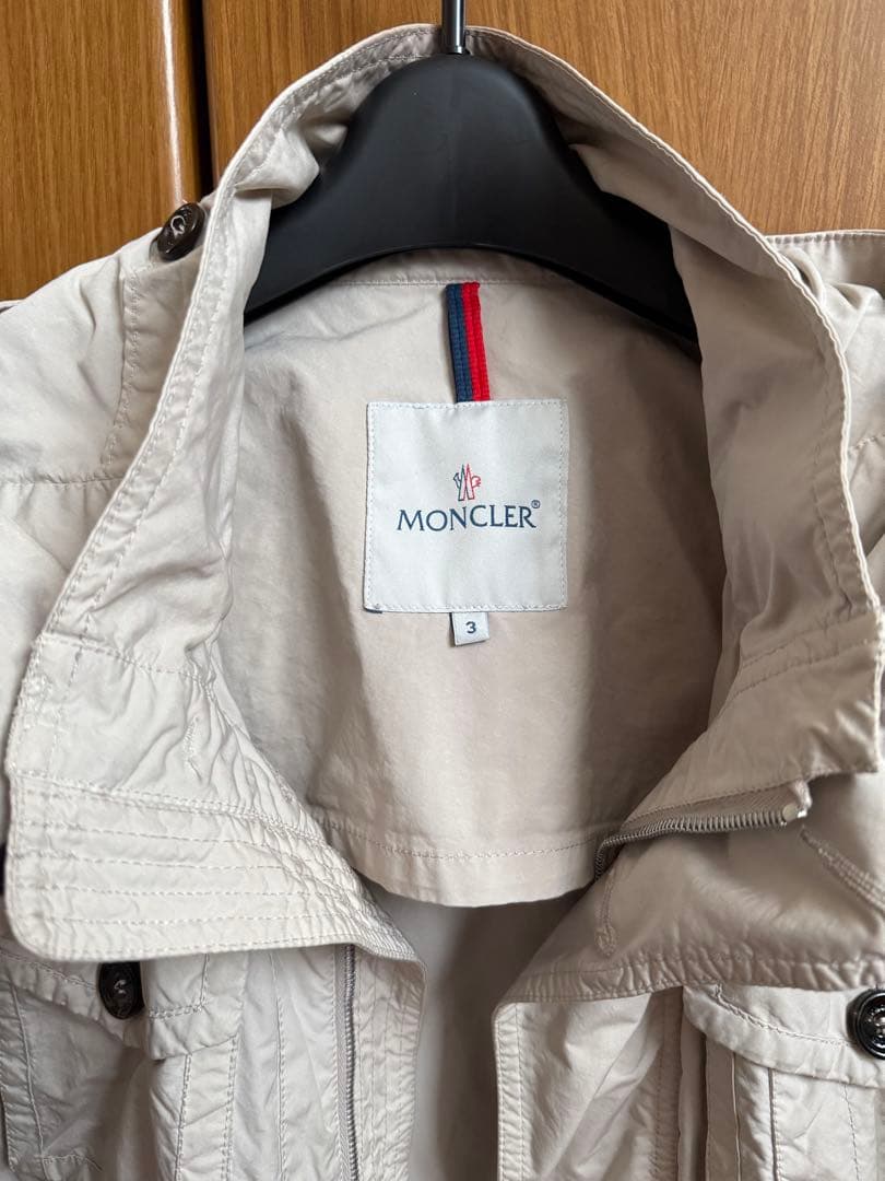 MONCLER フード付きミリタリージャケット サイズ3 ベージュ