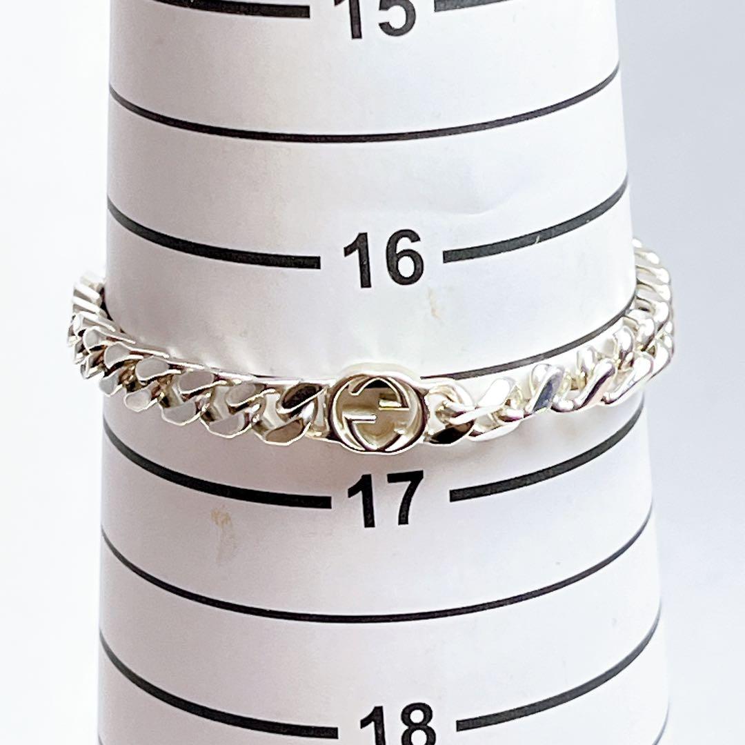 グッチ　インターロッキング　チェーン　ブレスレット　925 17