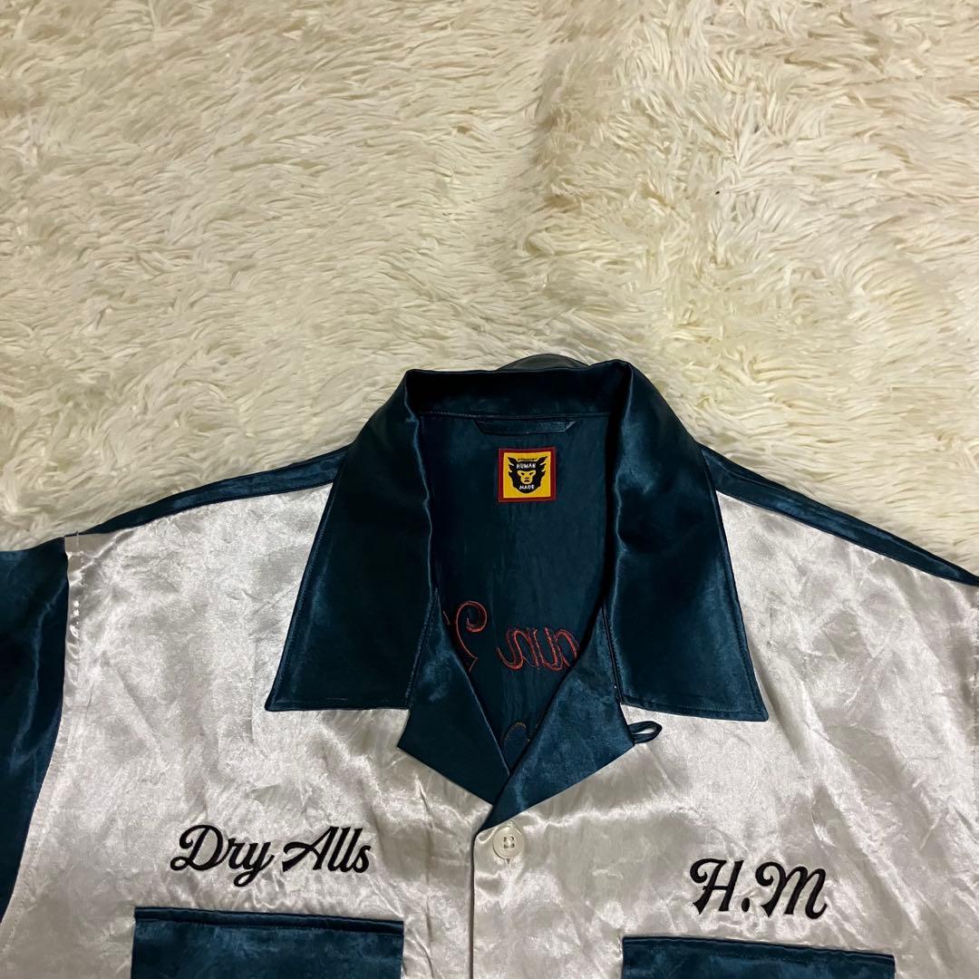 ほぼ未使用　ヒューマンメイド　スカシャツ　アロハ　刺繍　ドラゴン